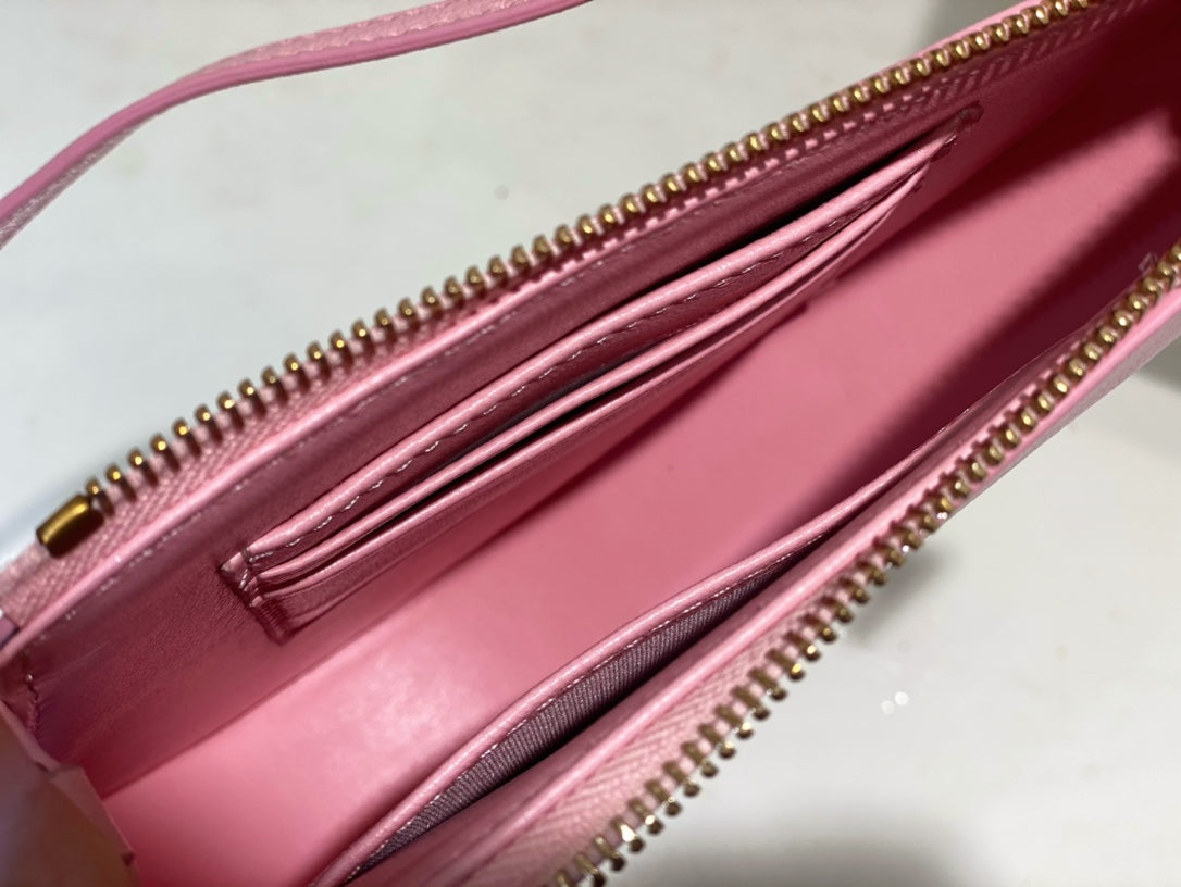 Christian Dior SADDLE SHOULDER POUCH BAG PINK 20x15x4cm