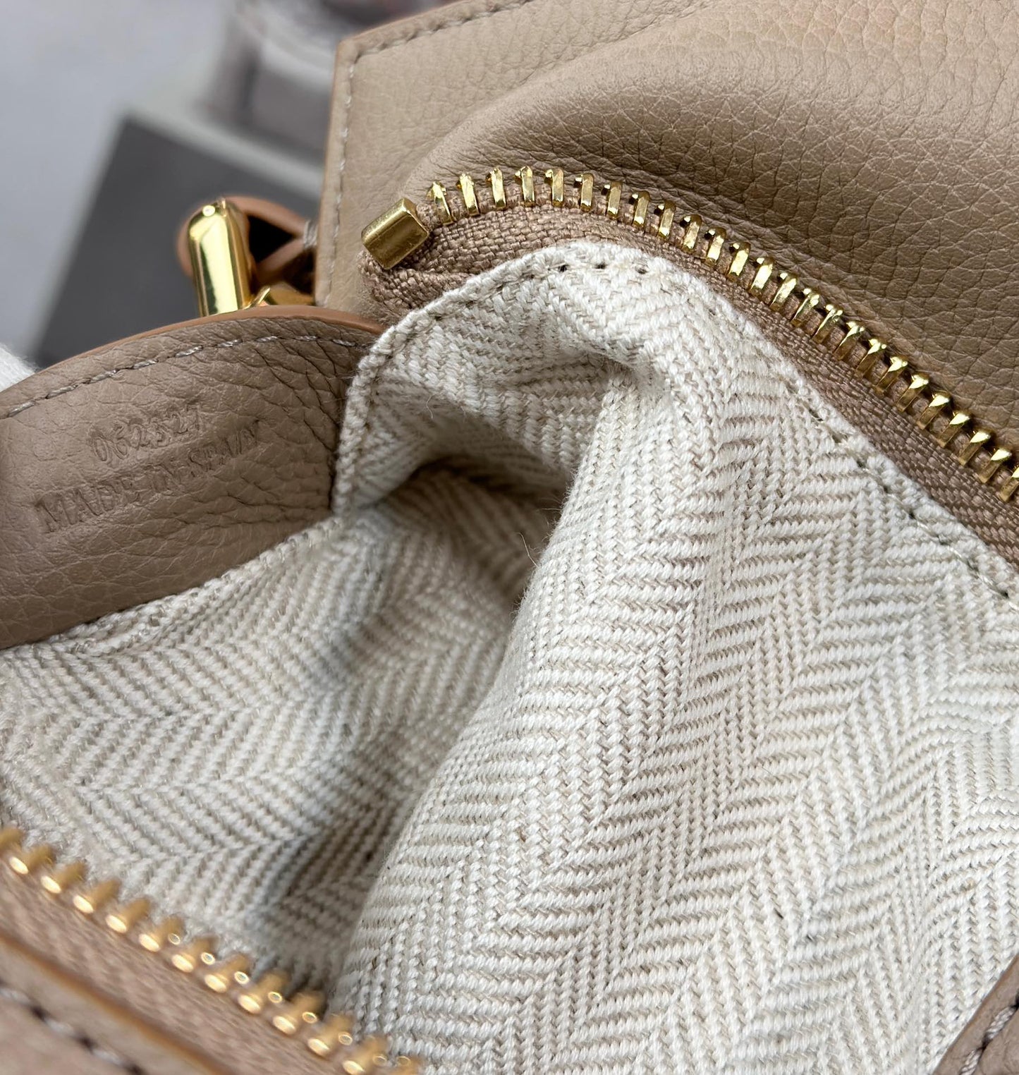 LOEWE Puzzle Edge Anagram Tote Bag Apricot , 29*19.5*14cm