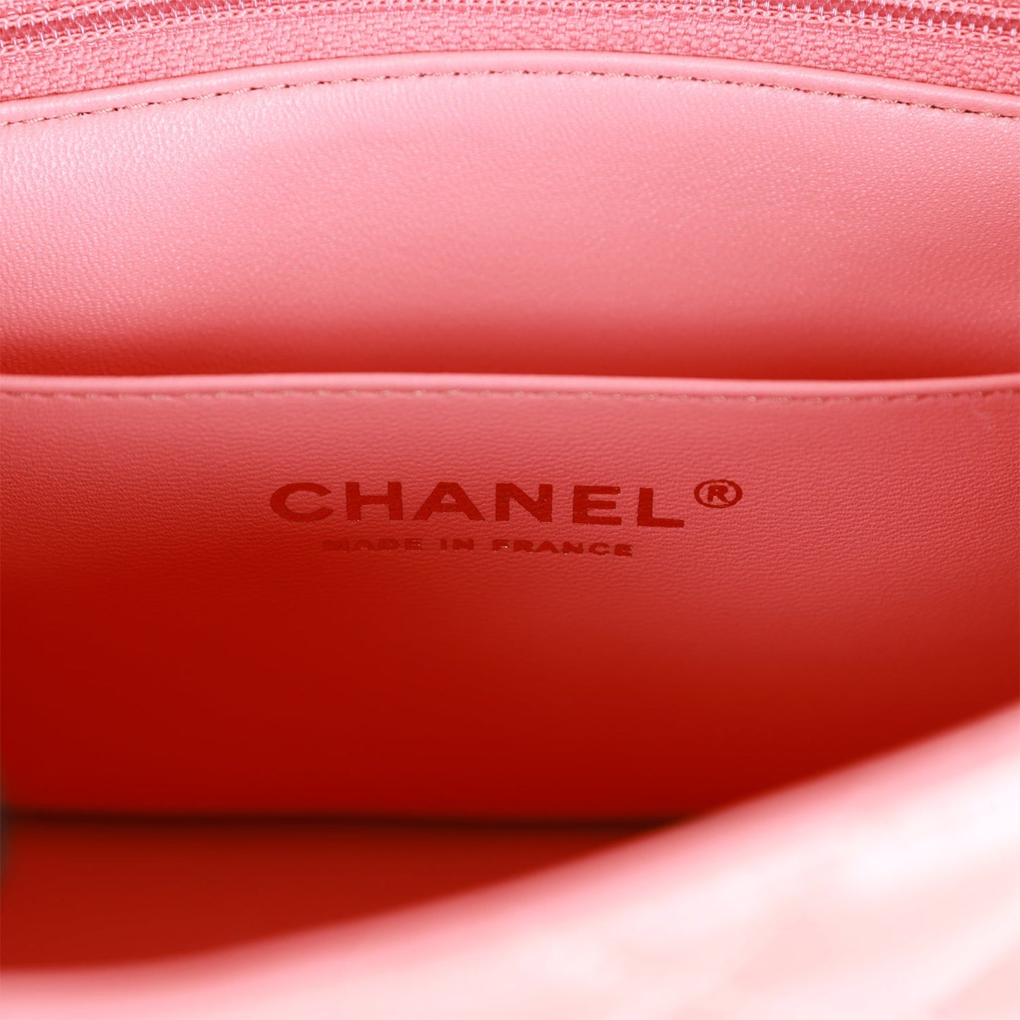 CC Mini Square Flap Bag Pink Lambskin Light Gold Hardware