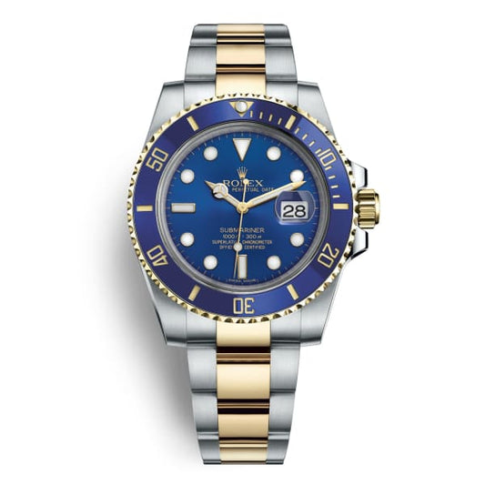 Rlx Submariner, Two-Tone, Blue Bezel and Dial 116613