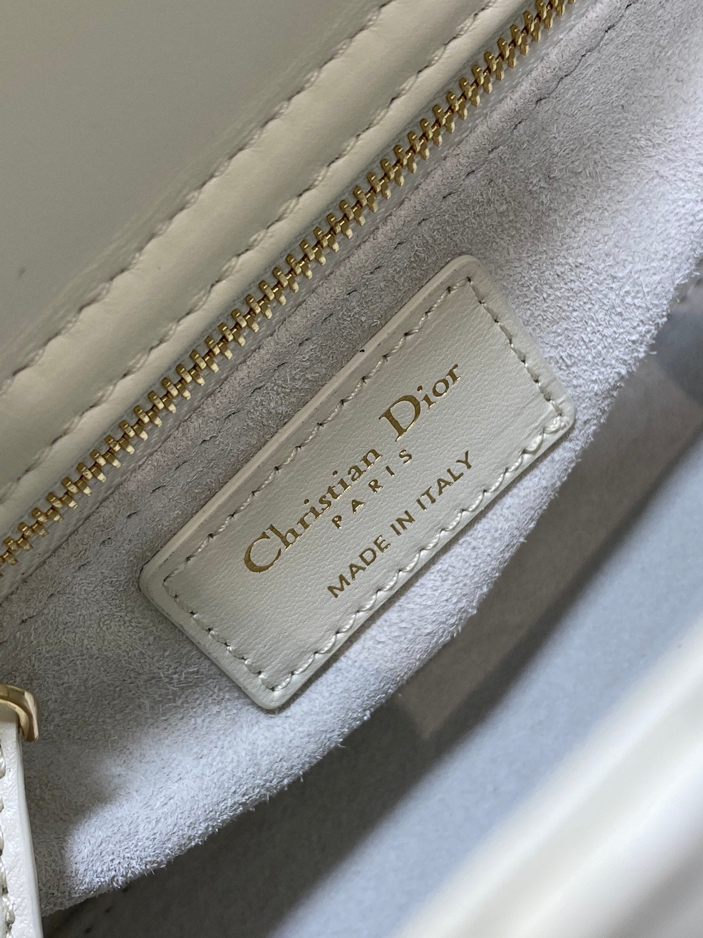 Christian Dior LADY DIOR Butterfly Crossbody Bag white 20cm