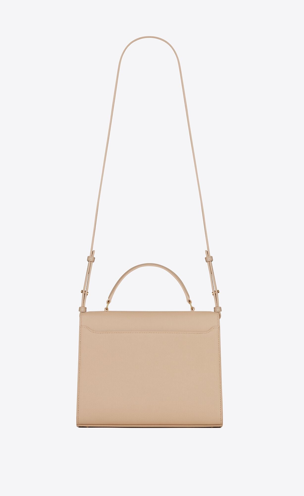 Y Cassandra Medium Top Handle in Grain de Poudre Embossed Leather