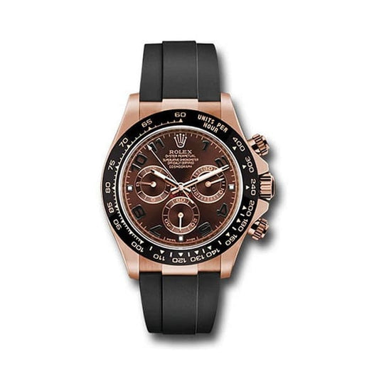 RLX Daytona, Chocolate dial, Engraved Bezel, Rubber Oysterflex, Rose gold Watch 116515 LNchoof