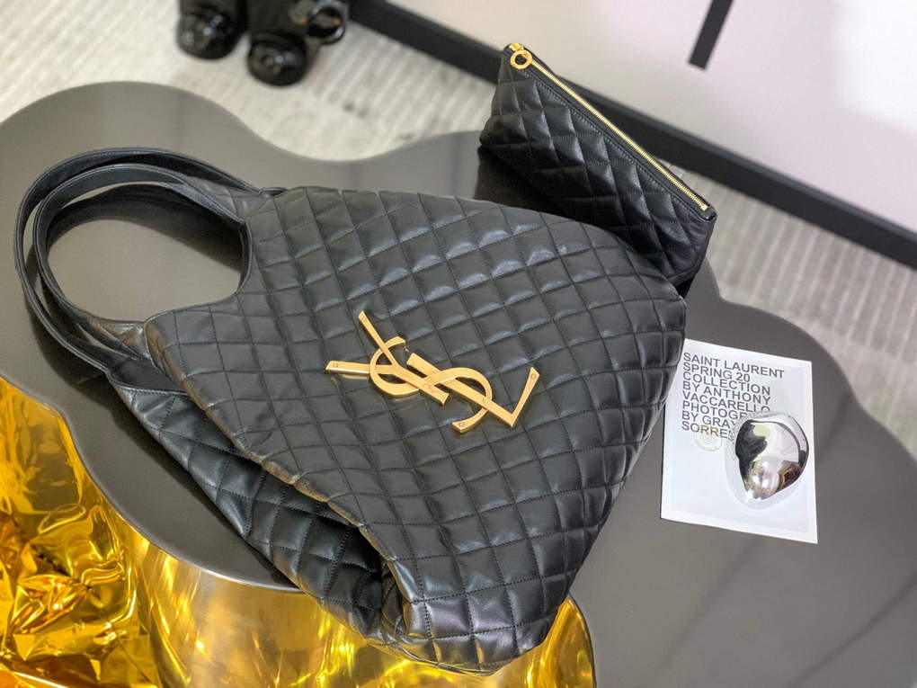 Y Icare Maxi Shopping Bag - Black