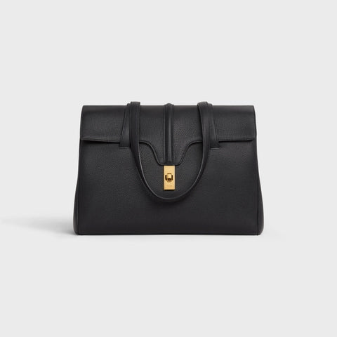 MEDIUM SOFT 16 BAG IN SUPPLE GRAINED CALFSKIN BLACK
