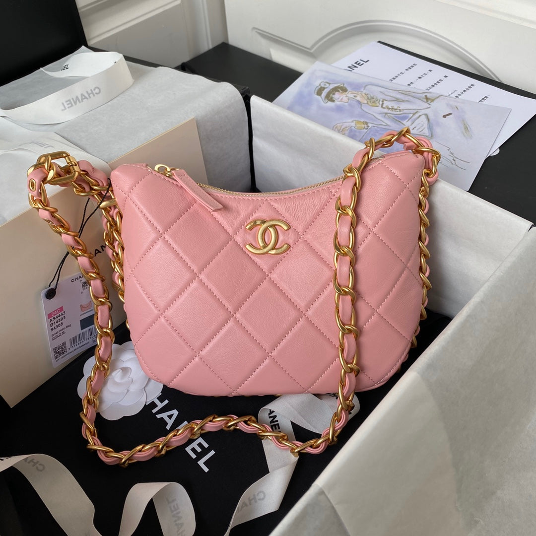 Chanel 23kHobo Bag 23x23x6cm pink
