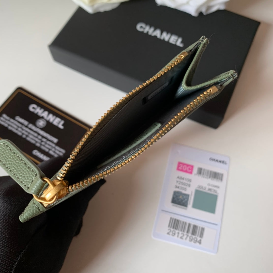 cc Flat Card Holder Olive Bag For Women 11.5cm/4.5in