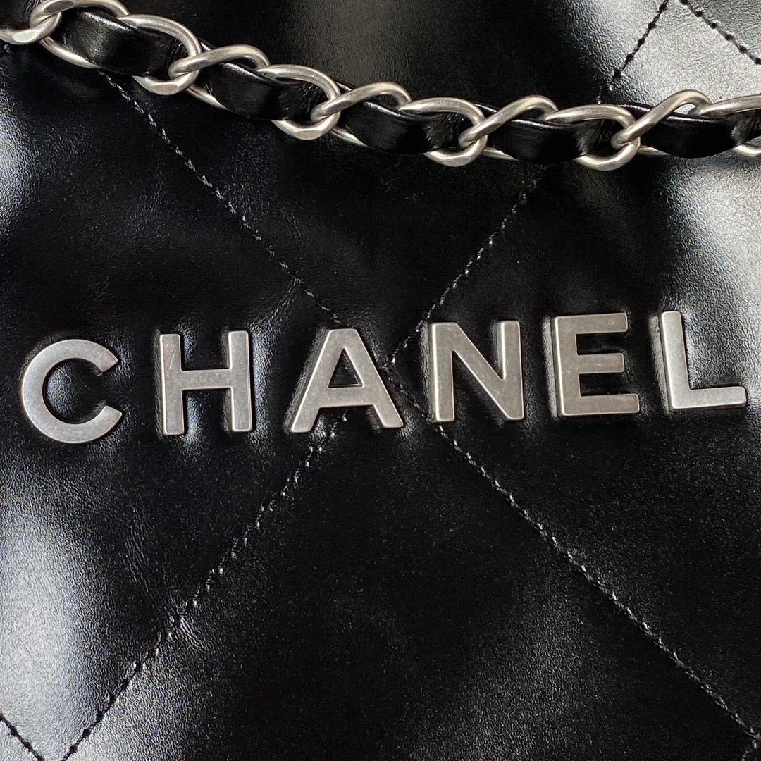 Chanel 22 bag 30×45×8cm BLACK AS4486