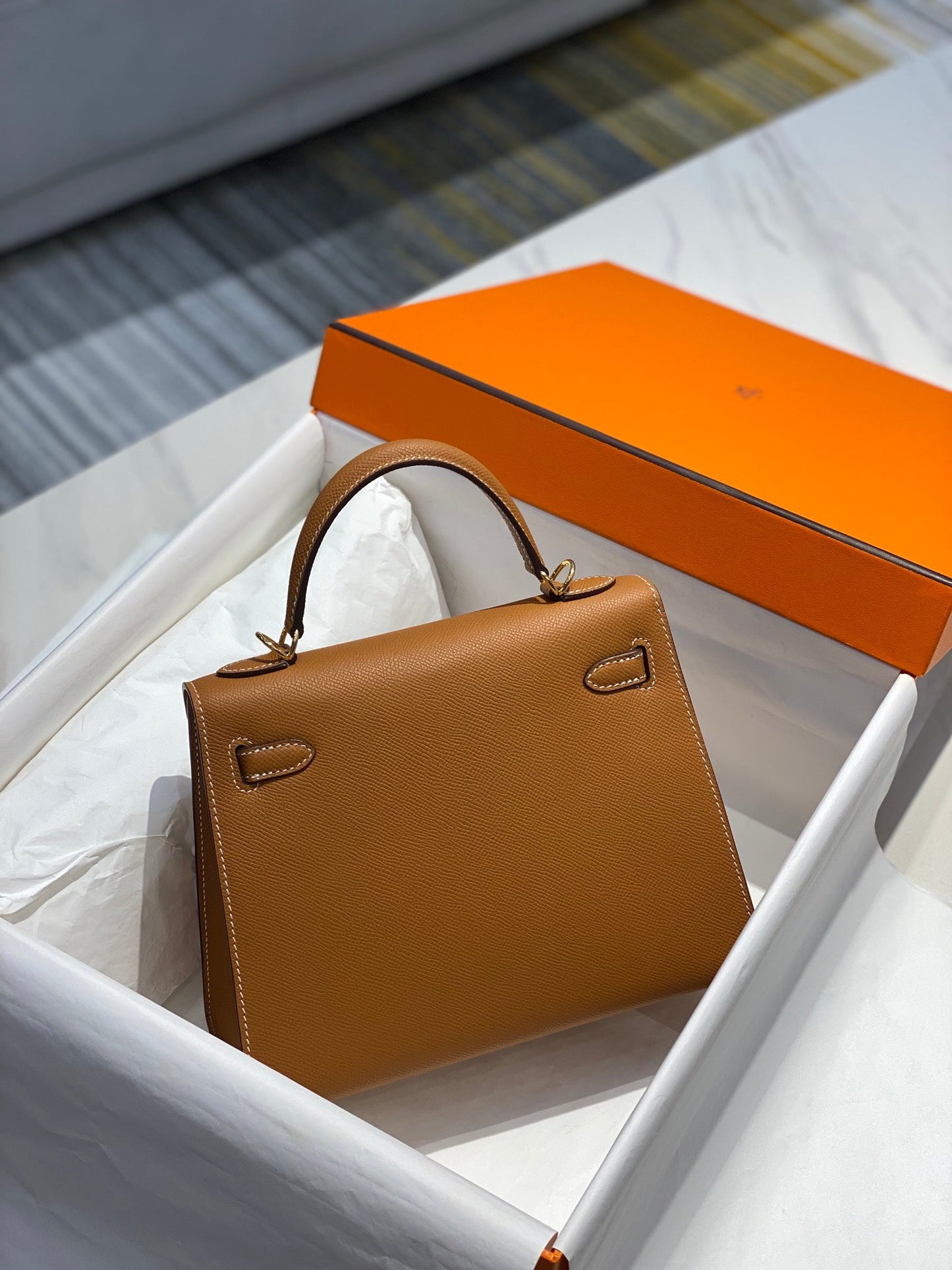 Hermès Epsom Kelly 25cm Hangbag