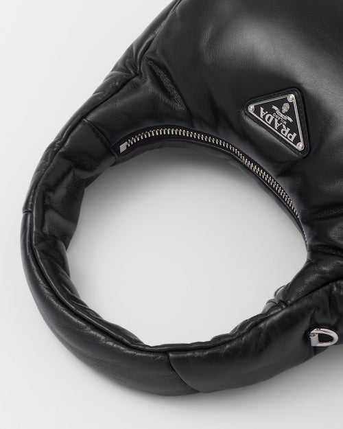 PP Soft padded nappa leather mini-bag - Black