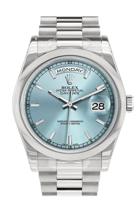 RLX Day Date 36 Ice Blue Dial President Men's Watch 118206