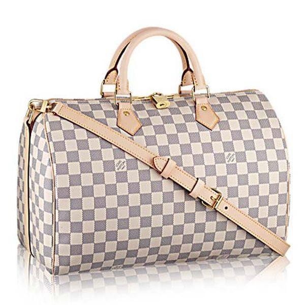 L Damier Azur Canvas Speedy Bandouliere 35 N41372