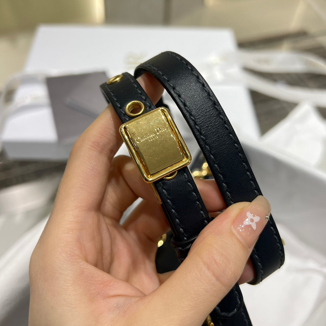 Dior Navy Blue Oblique Canvas and Leather 30 Montaigne Bag