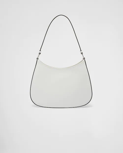 PP Cleo brushed leather shoulder bag - White/Black