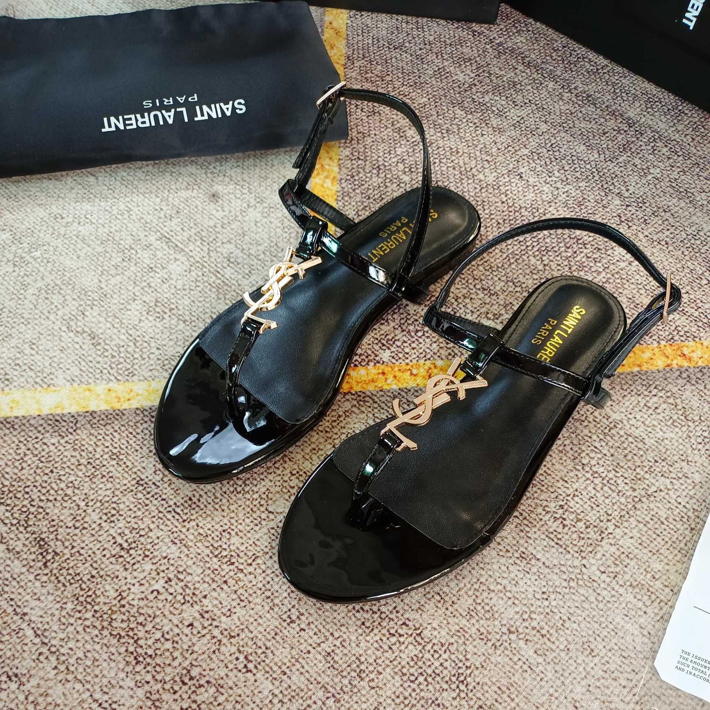 Logo-embellished leather slingback sandals