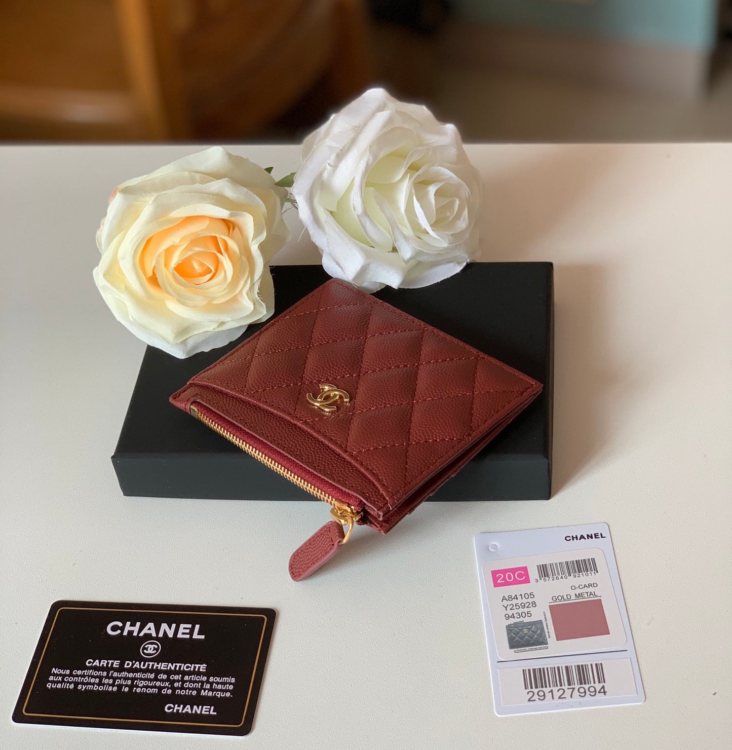 cc Flat Card Holder Red Bag For Women 11.5cm/4.5in