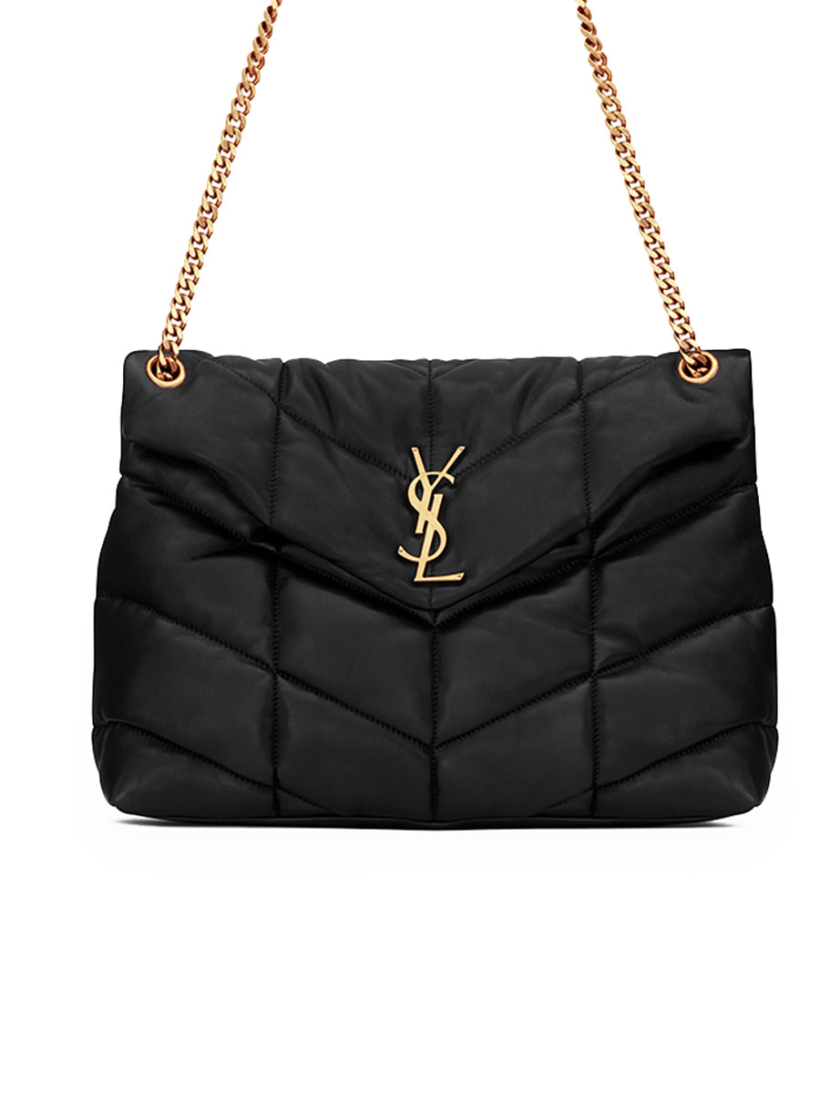 Y Puffer Medium Chain Bag in Quilted Lambskin
