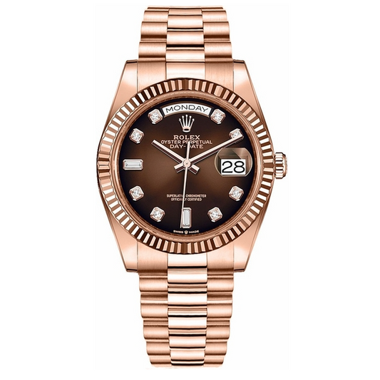RLX Day-Date 36 Brown Ombre Dial Watch 128235