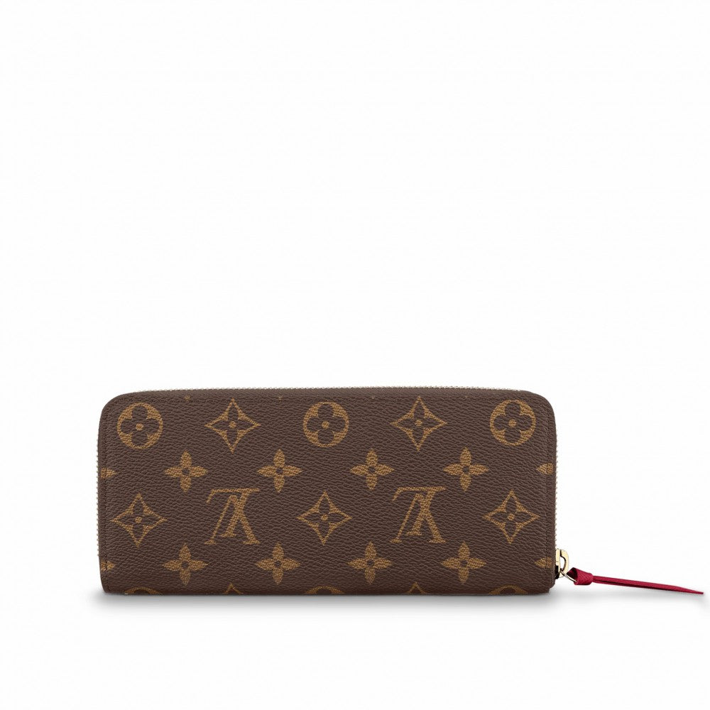 L Monogram Canvas Clemence Wallet M60742 Fuchsia