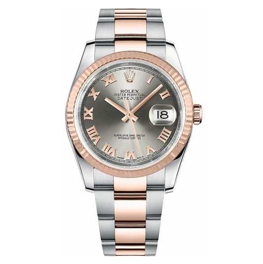 Rlx Datejust 36 Rose Gold & Steel Watch 116231-0069