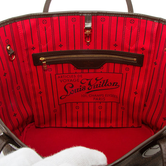 L N51105 Neverfull MM Shoulder Bag Damier Ebene Canvas