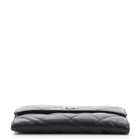 CC Compact Wallet Quilted Caviar