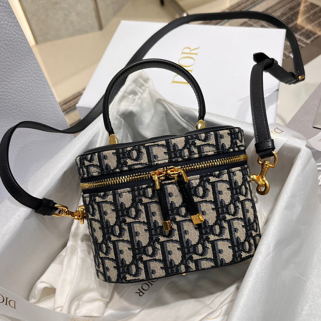 Dior Blue Dior Oblique Jacquard Bag 16x11x9.5cm