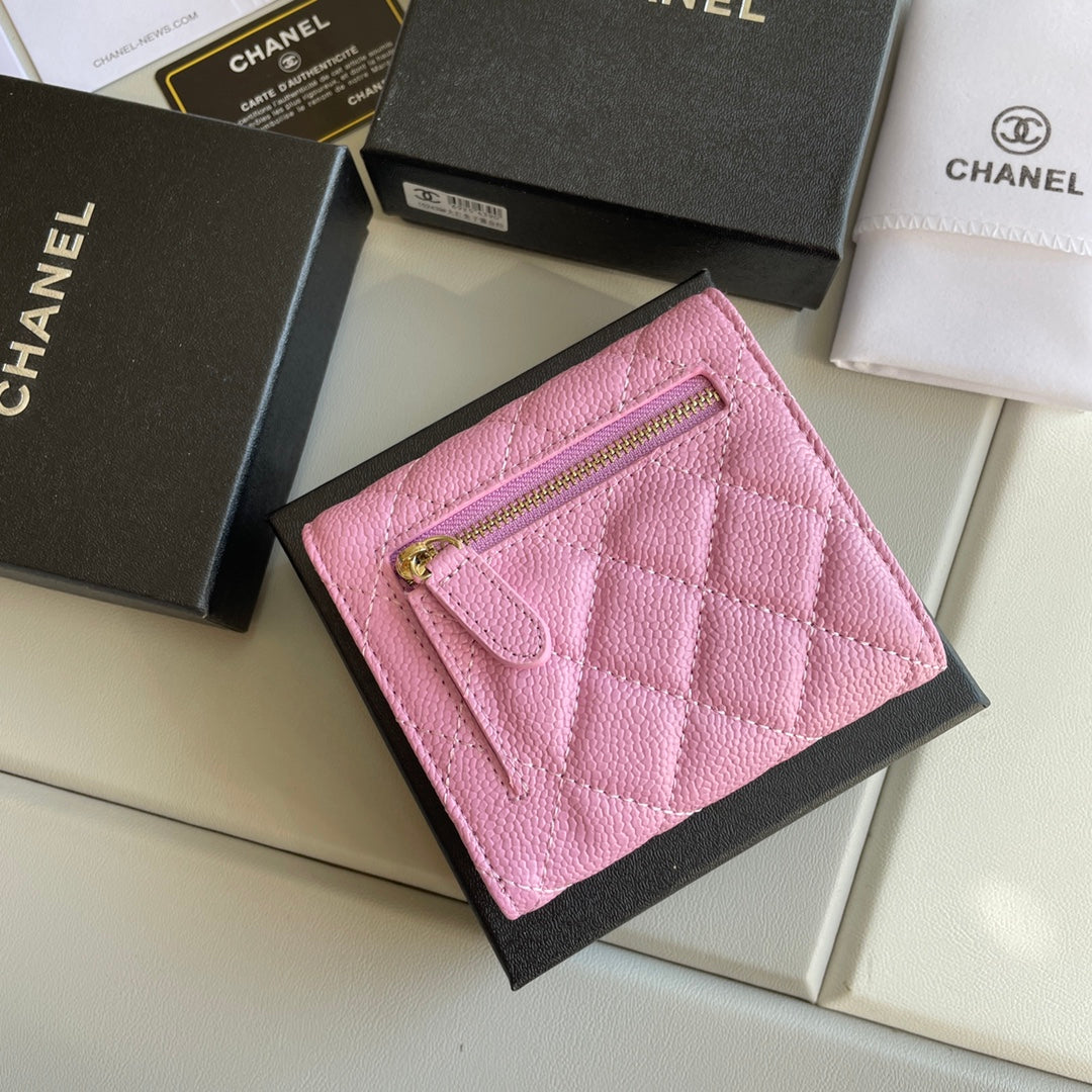 cc Small Classic Flap Wallet Pink Bag For Women 10.5cm/4.1in AP0231 Y33352 NK289