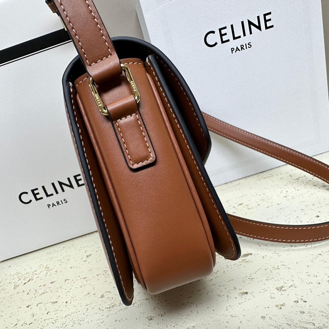 Celine Tenn Triomphe Crossbody Bag, 18.5 X 14 X 6 CM