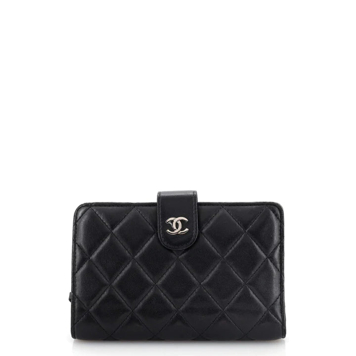 CC French Wallet Quilted Lambskin