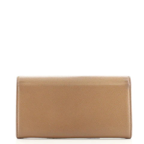CC Timeless CC Flap Wallet Caviar Long
