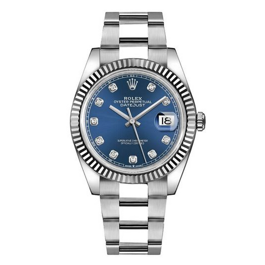 Rlx Datejust 41 Blue Diamond Dial Watch 126334-0015