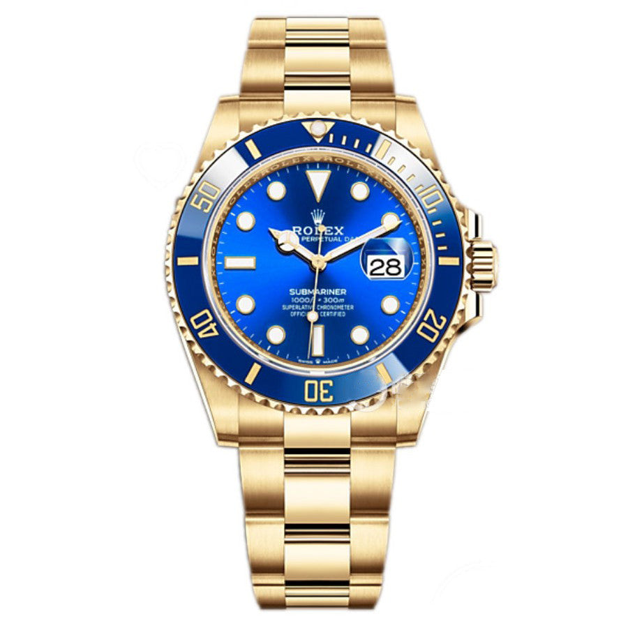 RLX Perpetual Submariner Date 41mm Black Dial Yellow Gold 126618LN