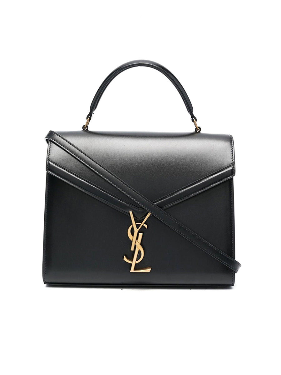 Y Cassandra Medium Top Handle Bag in Shiny Leather