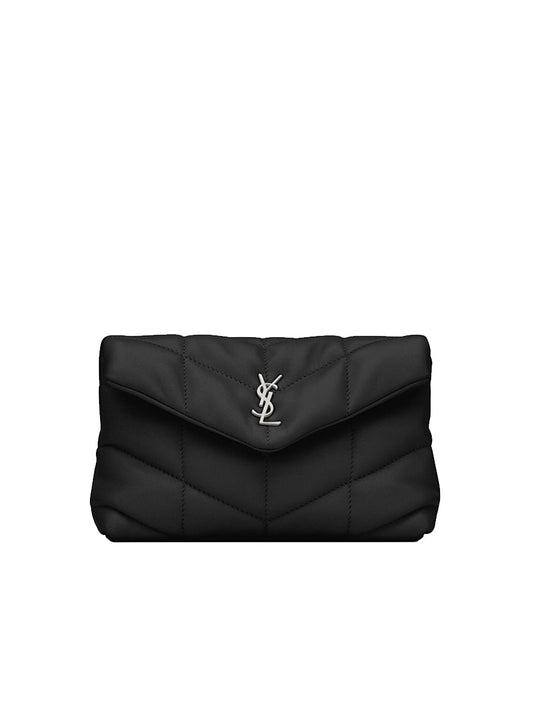 Y Puffer Small Pouch in Quilted Lambskin