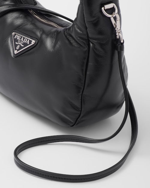 PP Soft padded nappa leather mini-bag - Black