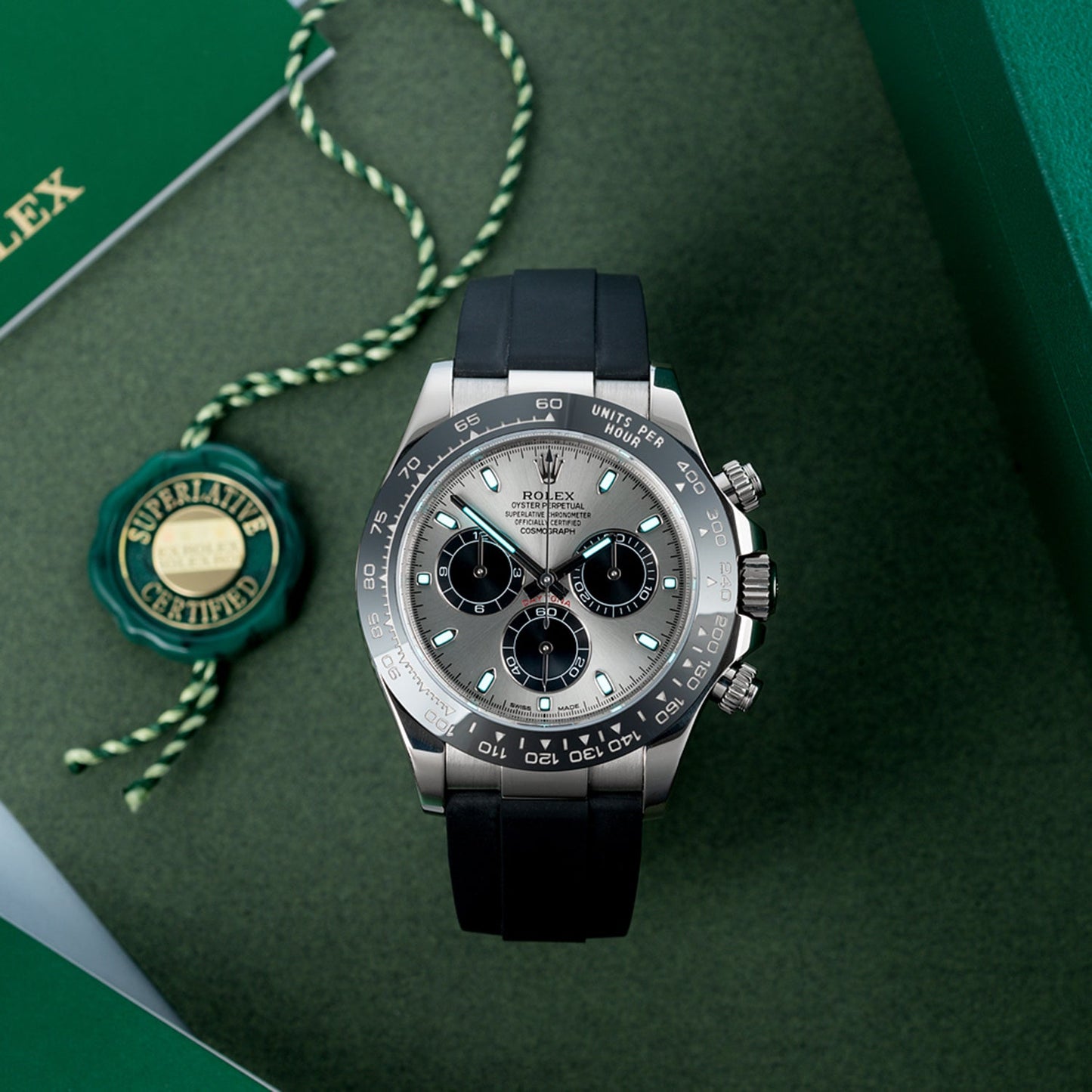 RLX Daytona White Gold Steel Dial Oysterflex Strap 116519ln-0027