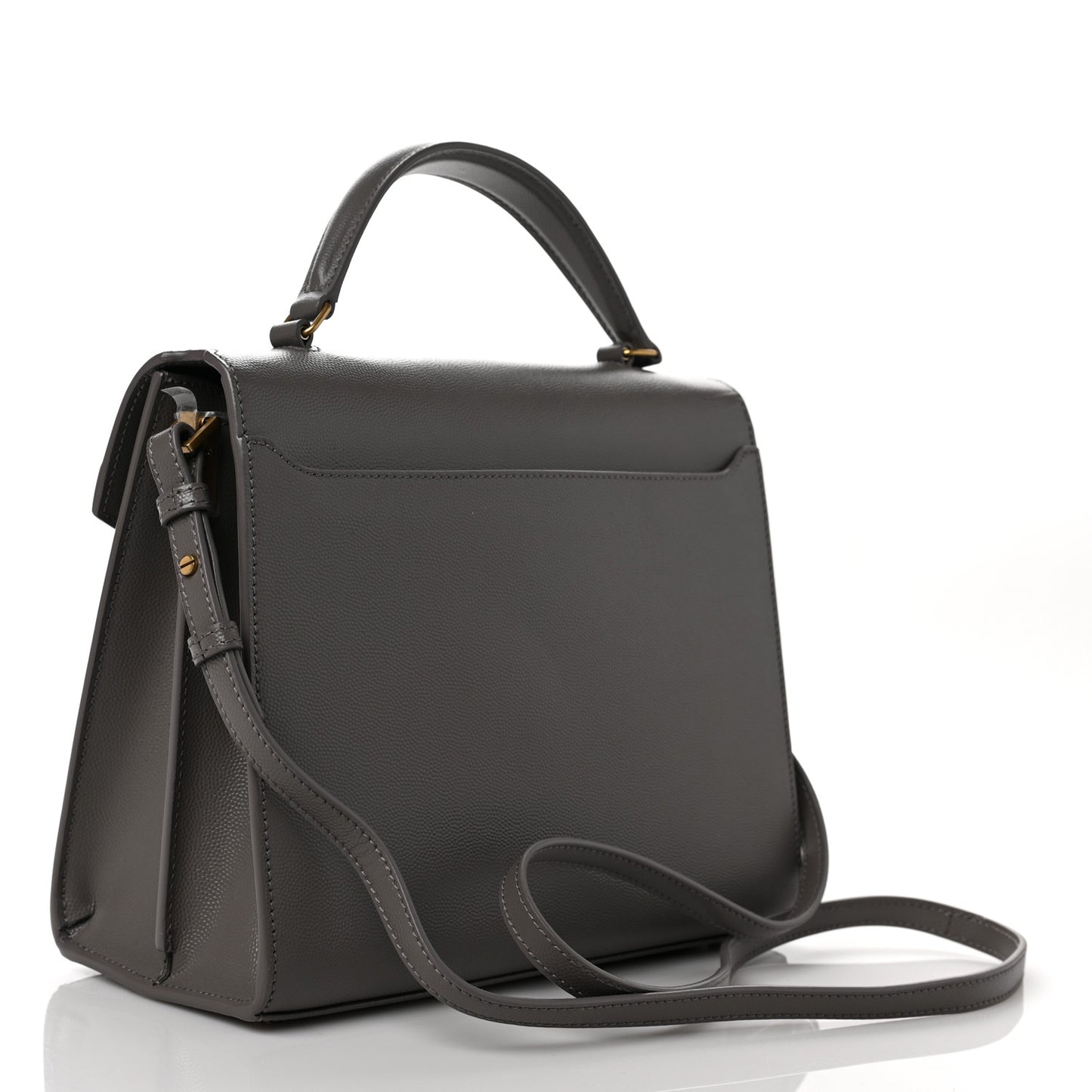 Y Cassandra Medium Top Handle in Box Y Leather and Suede