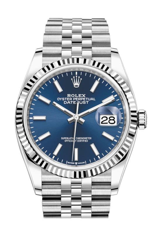 Rlx Datejust 36 Blue Dial Automatic Jubilee Watch 126234