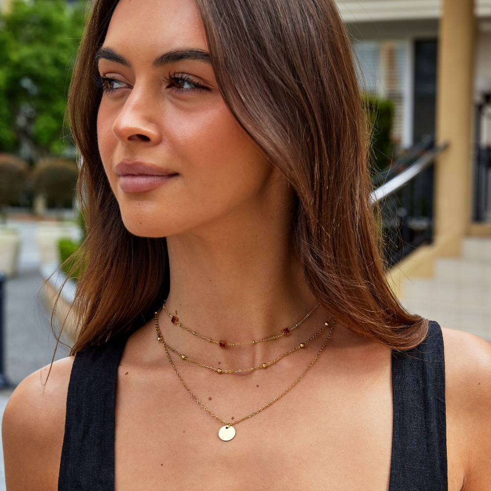 Alberta Red Crystal Necklace