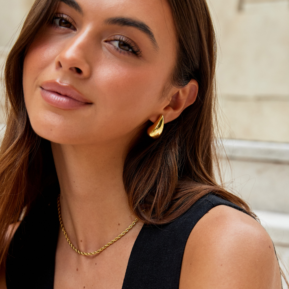 Amara Gold Teardrop Earrings