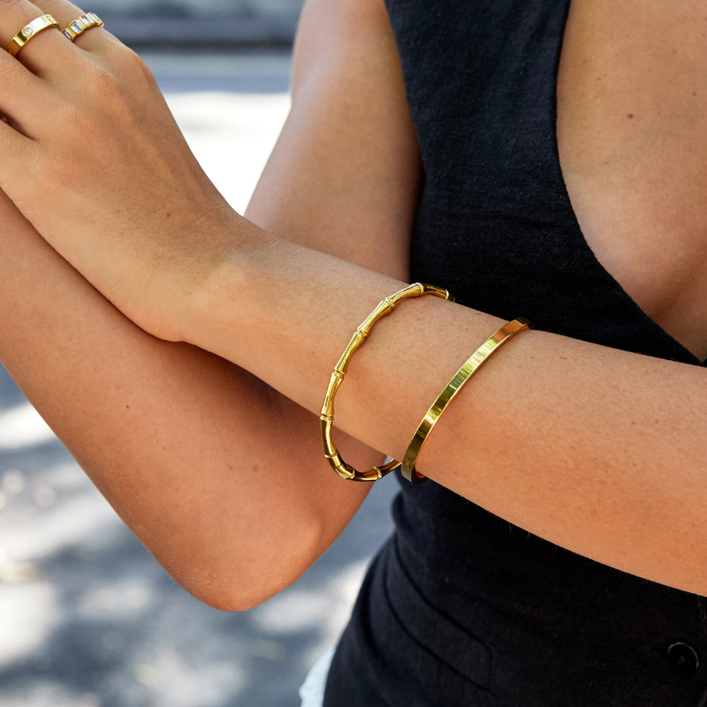 Ara Golden Bamboo Bangle