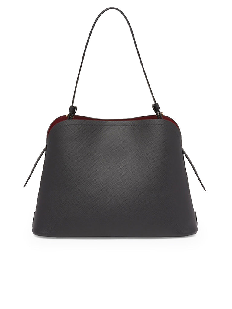 PP Saffiano Leather PP Matin��e Bag in Black