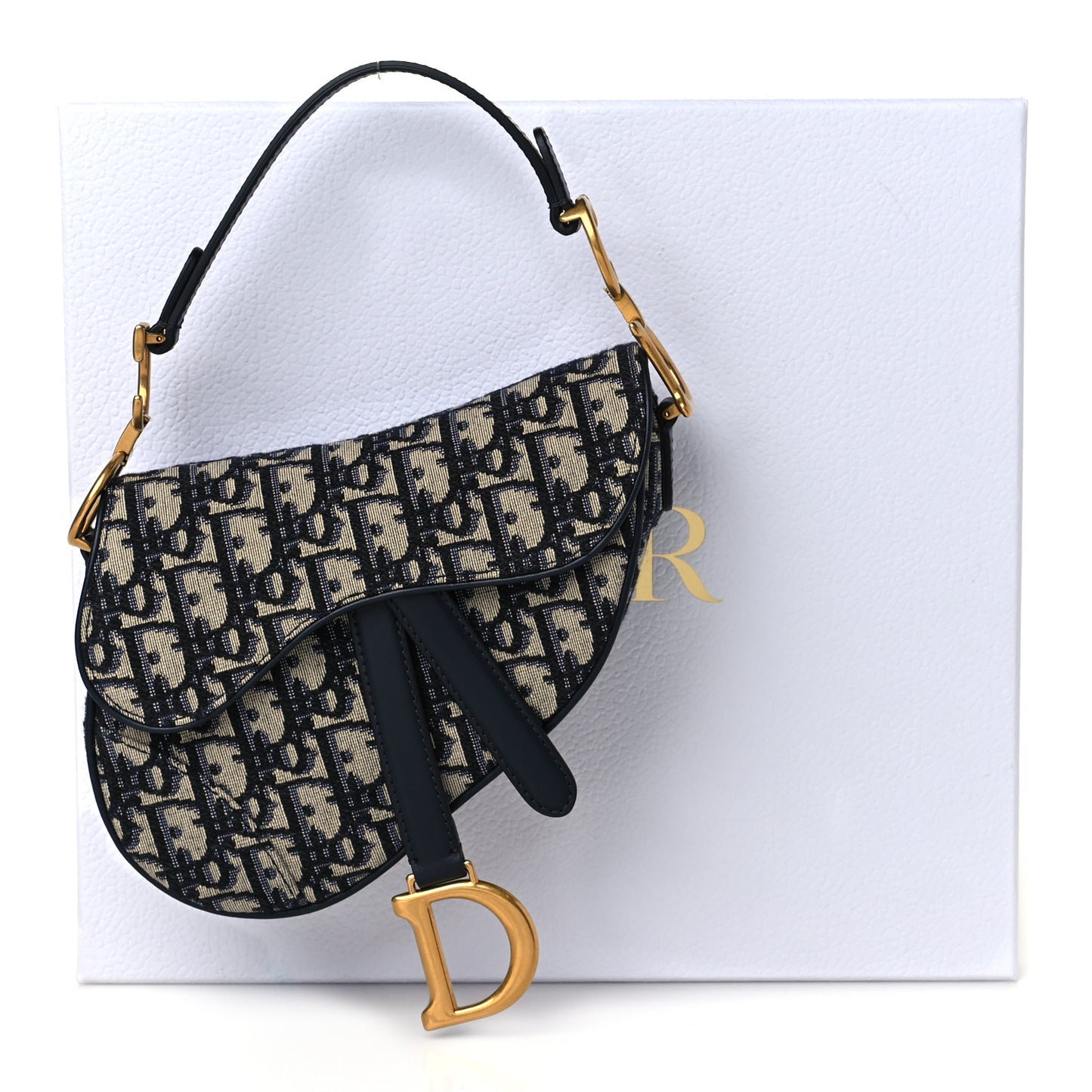 CHRISTIAN D Oblique Mini Saddle Bag Blue