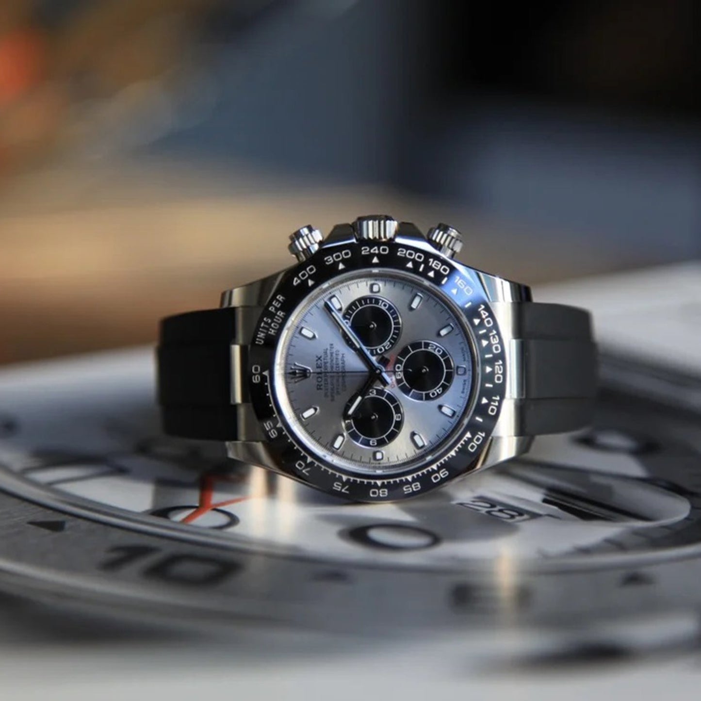 RLX Daytona White Gold Steel Dial Oysterflex Strap 116519ln-0027