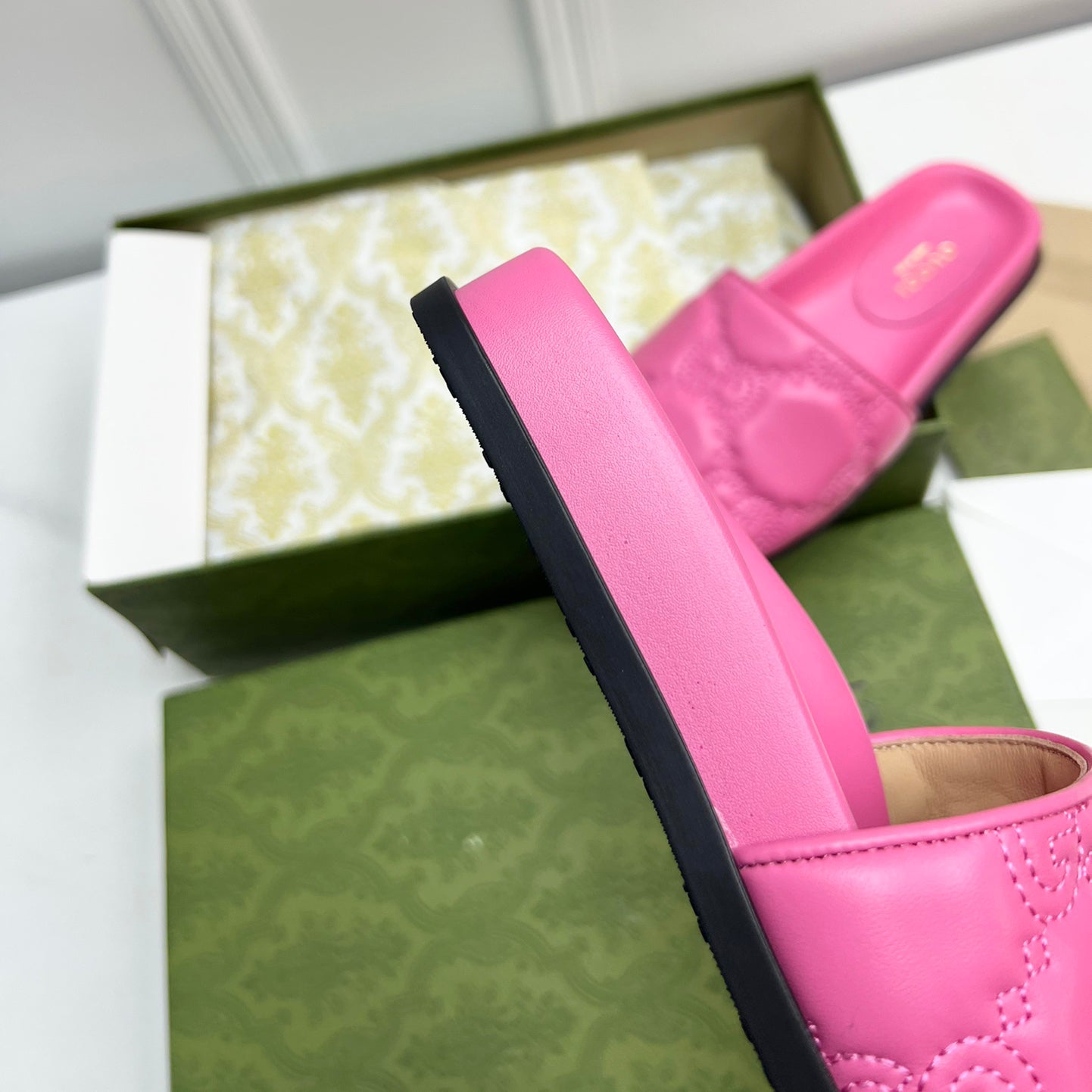 Trendy Embossed Flat Slippers