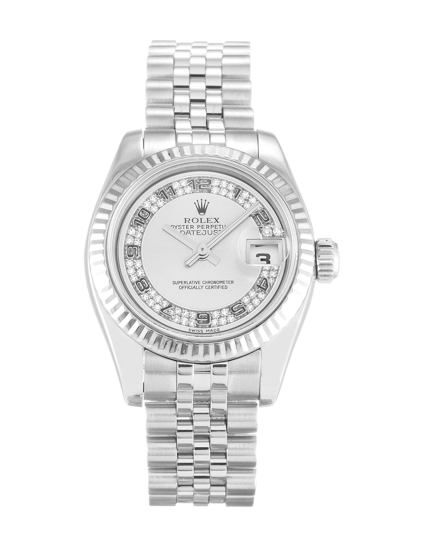 Rw Datejust Lady Silver Diamond Dial 179174