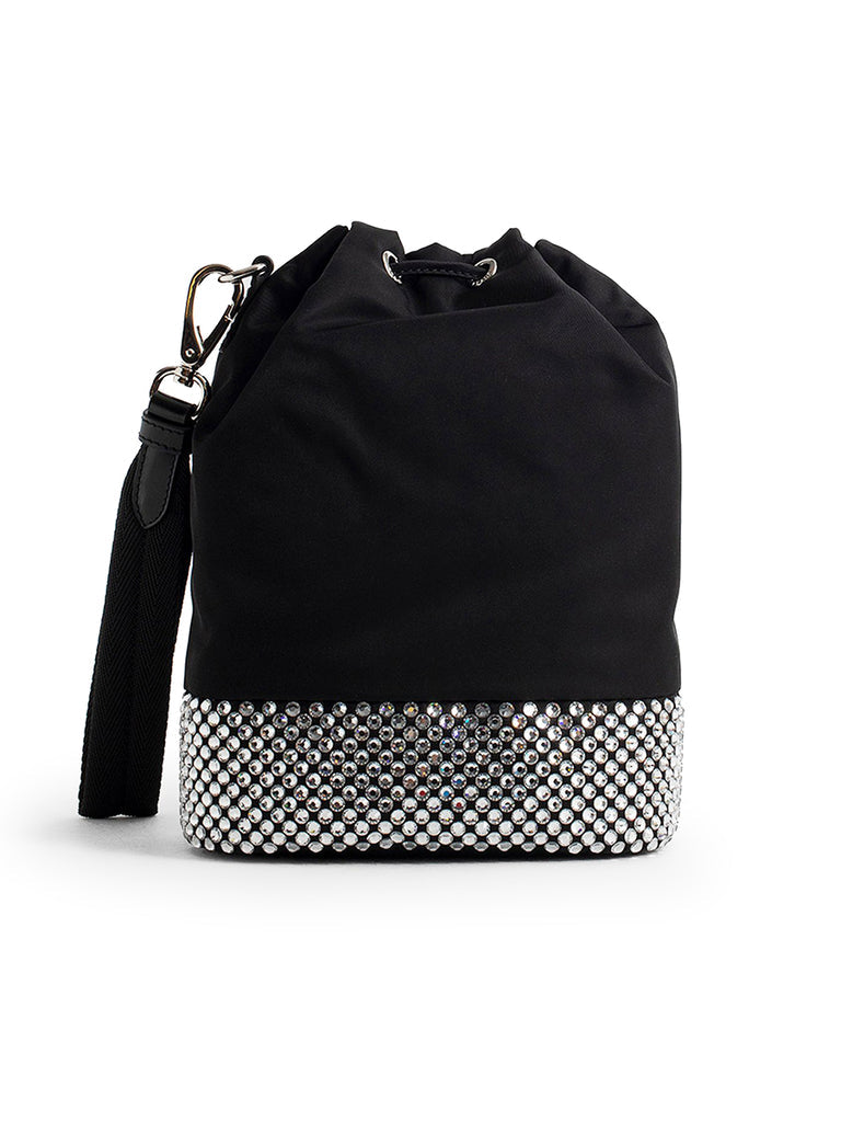 PP Bucket Re-Nylon Bag with Artificial Crystals