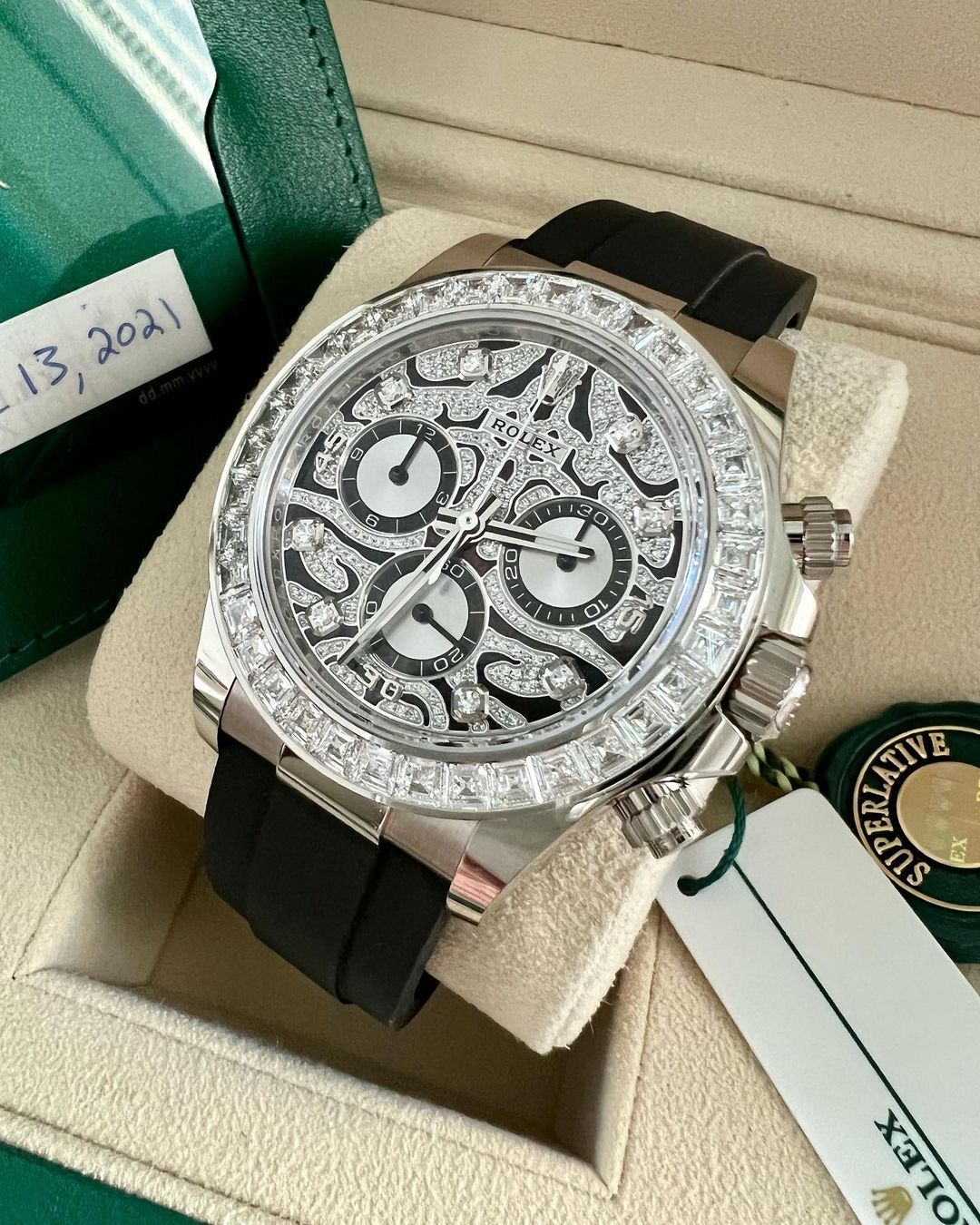 RLX Daytona 116589TBR "Eye of the Tiger" White Gold UNWORN