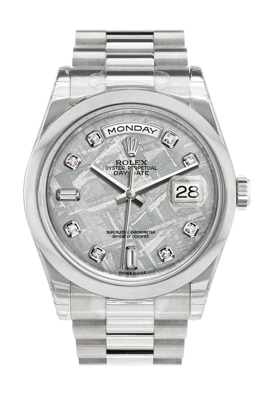 RLX Day Date 36 Meteorite set with diamonds Dial President Men's Watch 118206